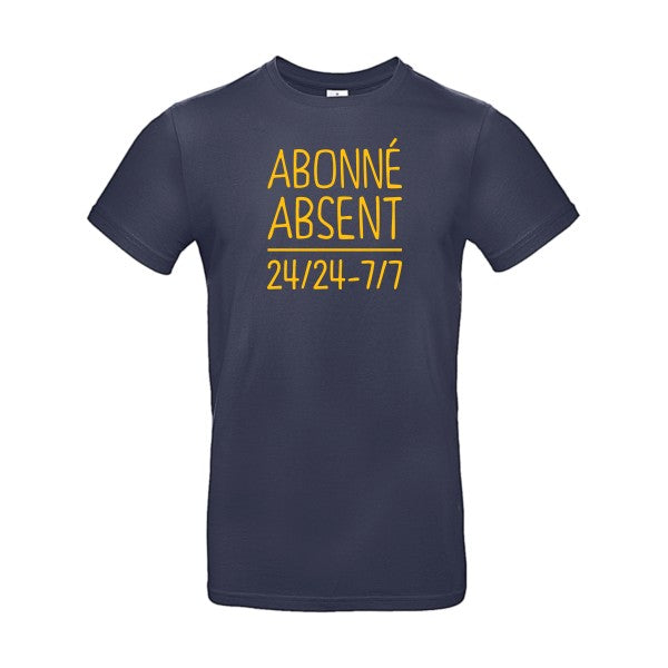 Abonné absentFlex jaune or - E190 T-shirt|Navy Blue||2XL