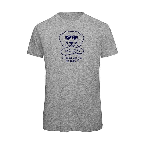 T-shirt humour original Avoir du chien T Shirt couleur Sport Grey