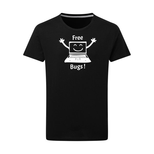 FREE BUGS ! - Flex Blanc Tshirt original Dark Black  4XL