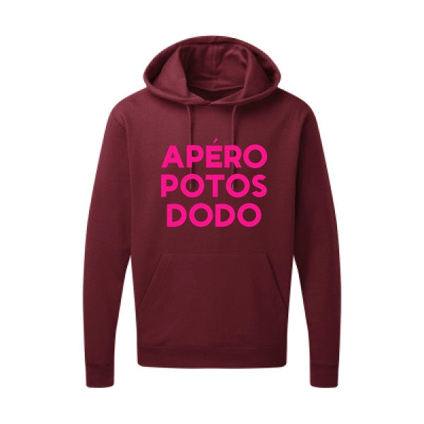 Apéro Potos Dodo  |Sweat  capuche humoristique Rose fluo 