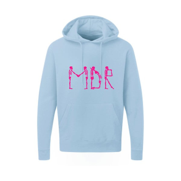 MDR |Sweat  capuche humoristique Rose fluo 