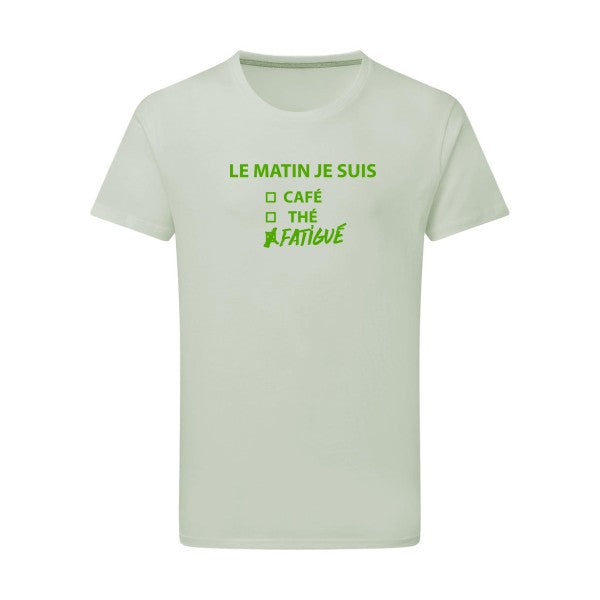 Le matin je suis... - Flex Vert pomme Tshirt original Pastel Macchiato  2XL