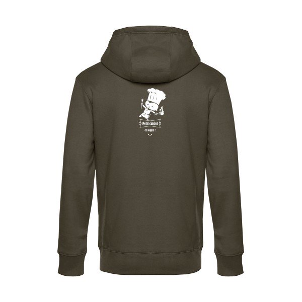 petit-cuistot sweat shirt original Khaki flex Blanc impression Dos