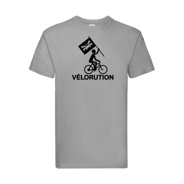 T-shirt|Vélorution |flex Noir| Fruit of the loom 205 g 