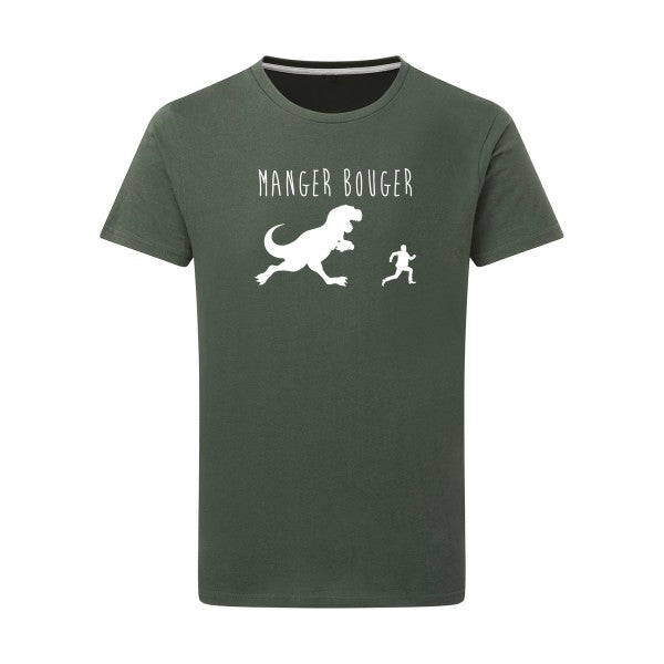 MANGER BOUGER Blanc -Flex Blanc sur T-shirt SG  Thyme  2XL