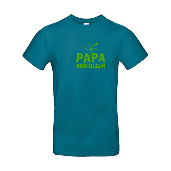 Papa bricoleur Flex Vert pomme |E190 T-shirt|Diva Blue||2XL