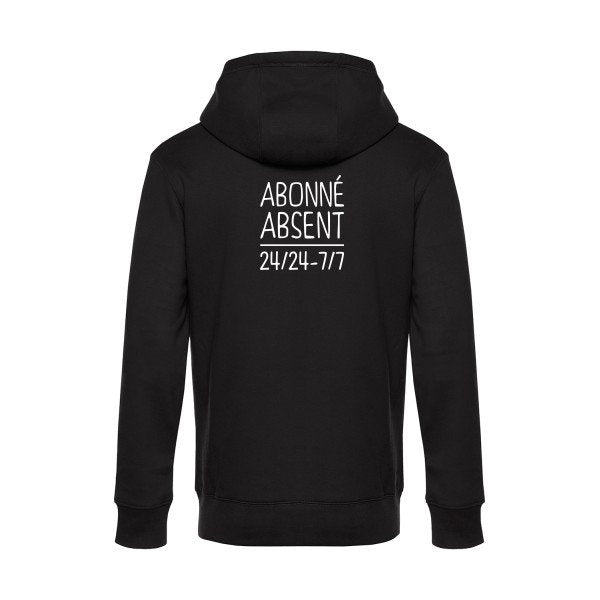 Abonne-absent sweat shirt original Black flex Blanc impression Dos