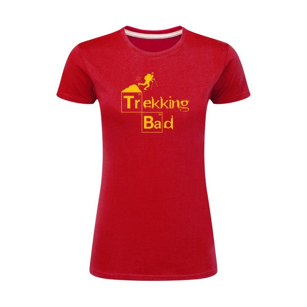 Trekking bad | jaune Or |T shirt original femme|SG