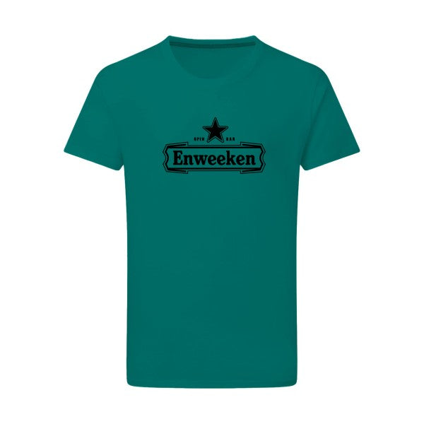 En week end !  noir -Flex noir sur T-shirt SG  Emerald Green  2XL