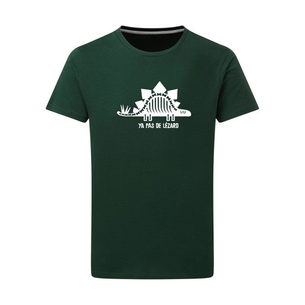 Ya pas de lézard Blanc -Flex Blanc sur T-shirt SG  Bottle Green  2XL