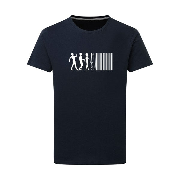 code barre Blanc -Flex Blanc sur T-shirt SG  Navy  5XL