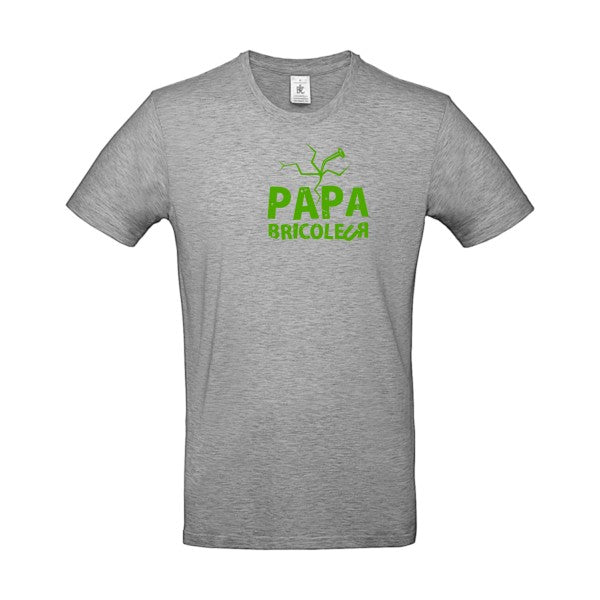 Papa bricoleur Flex Vert pomme |E190 T-shirt|Sport Grey||5XL