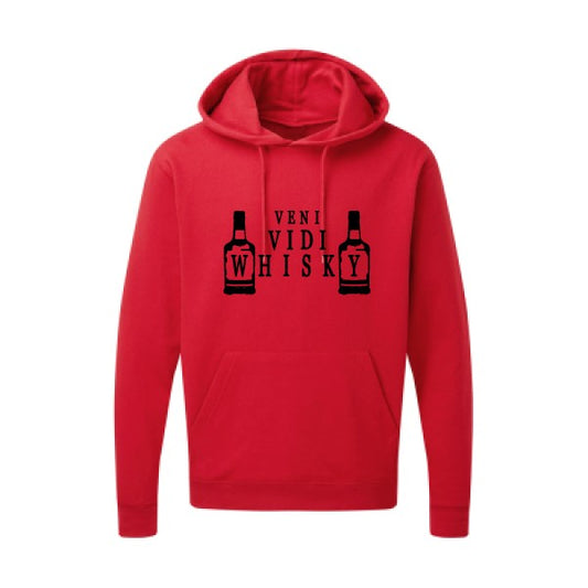 VENI VIDI WHISKY |Sweat  capuche humoristique noir 