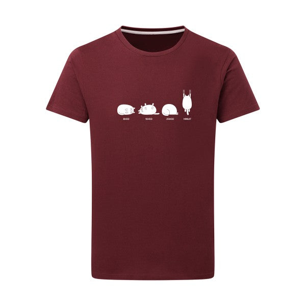 Journée type Blanc -Flex Blanc sur T-shirt SG  Burgundy  2XL