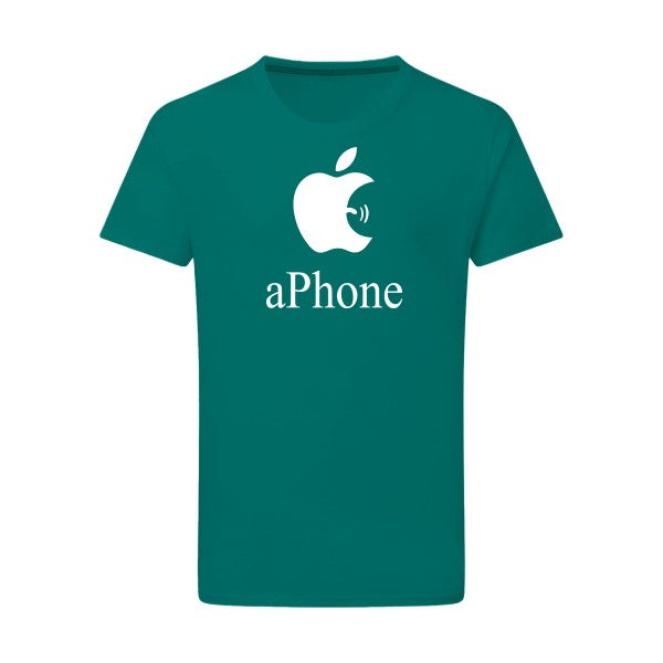 aPhone -Flex Blanc sur T-shirt SG  Emerald Green  2XL