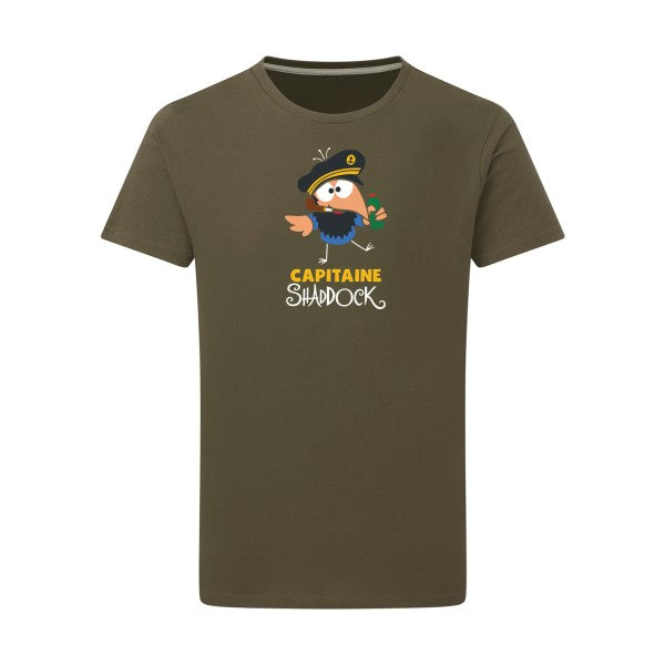 T-shirt homme Capitaine Shaddock - T-shirt inspiré des héros marins Military Green 2XL