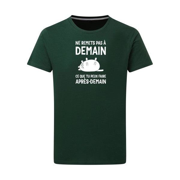 Ne remets pas à demain - Flex Blanc Tshirt original Bottle Green  2XL