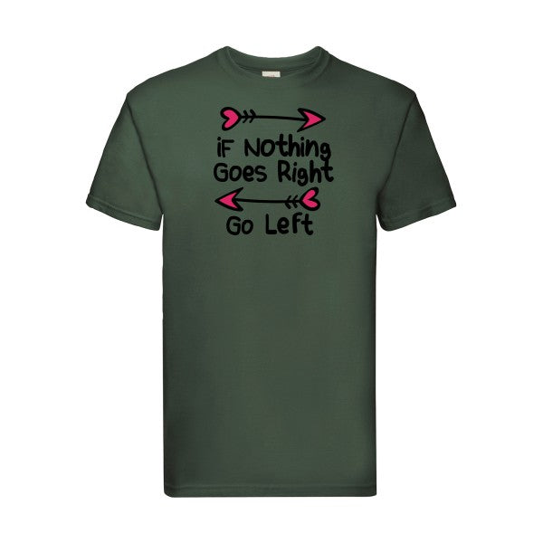 Go right  Fruit of the loom 205 g/m² T-shirt/ bottle green