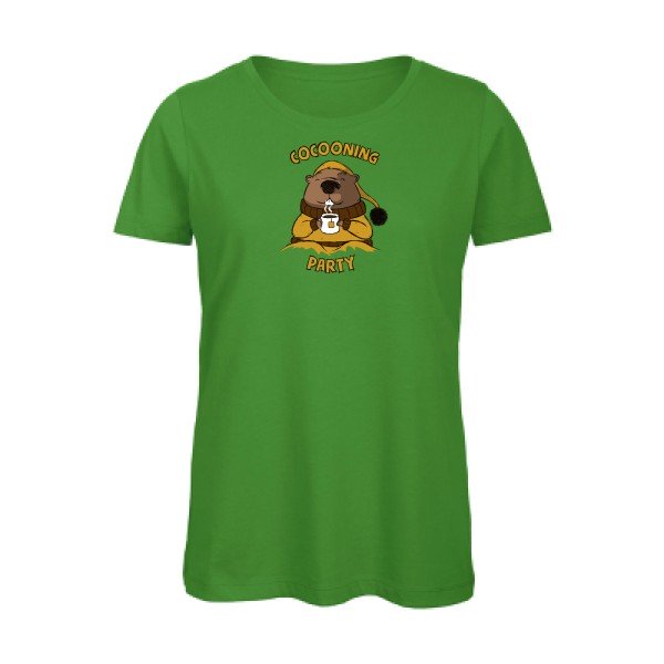 Cocooning- - t-shirt original femme Real Green
