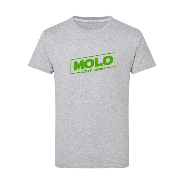 Molo c'est lundi vert pomme -Flex vert pomme sur T-shirt SG  Light Oxford  5XL