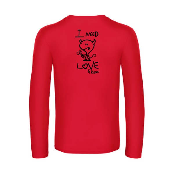 lover - t shirt- manches- longues- original- humour- Red impression Dos