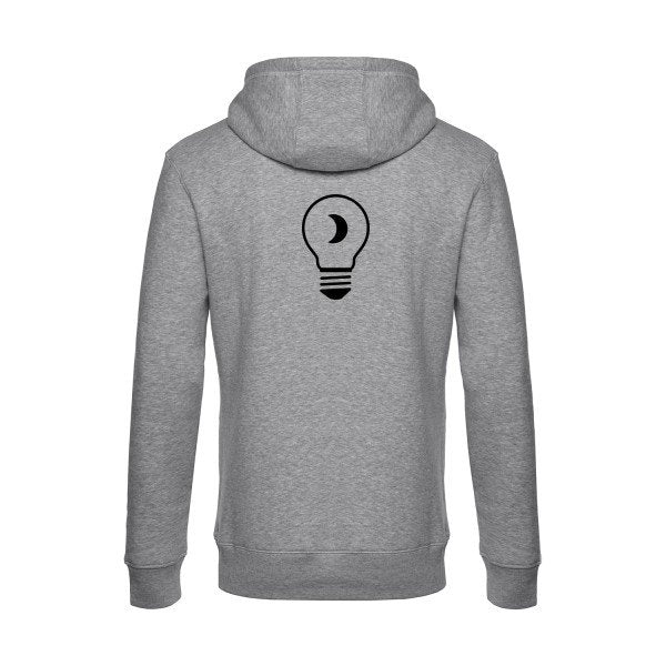 Noctambule sweat shirt original Heather Grey flex Noir impression Dos