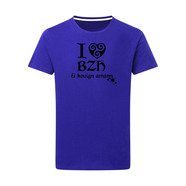 Love BZH & kouign noir -Flex noir sur T-shirt SG  Royal Blue  5XL