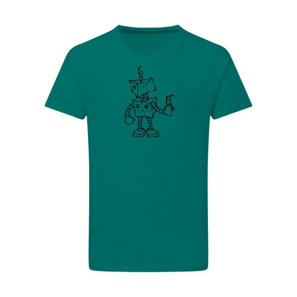 Robot & Bird - Flex noir Tshirt original Emerald Green  2XL