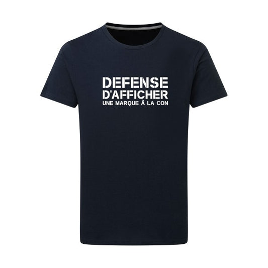 Marque à la Con Blanc -Flex Blanc sur T-shirt SG  Navy  5XL