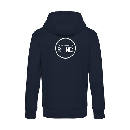 ca-ne-tourne-pas-rond sweat shirt original Navy Blue flex Blanc impression Dos
