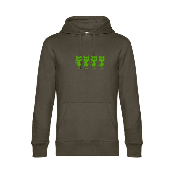 sweat à capuche homme original un deux trois cat