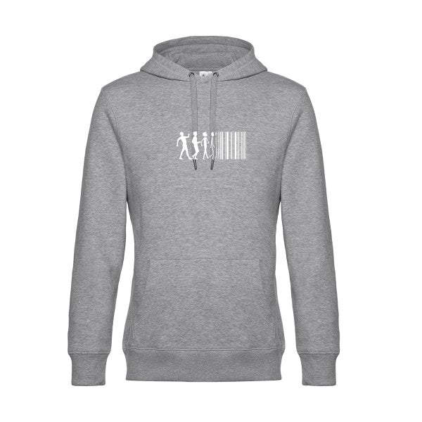 code-barre sweat shirt original Heather Grey flex Blanc impression Face