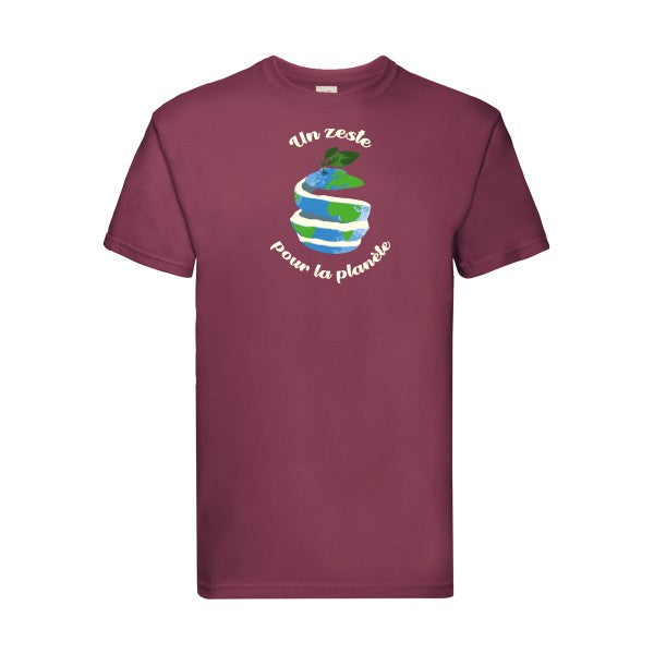 Un p'tit zeste... Fruit of the loom 205 g/m² T-shirt/ bordeaux