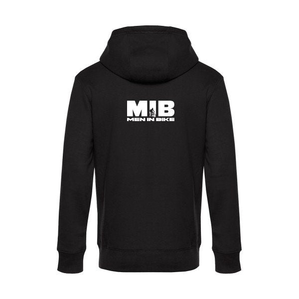 MEN-IN-BIKE sweat shirt original Black flex Blanc impression Dos