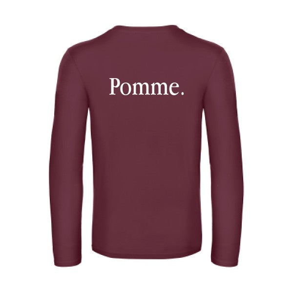 pub subliminale - t shirt- manches- longues- original- humour- Burgundy impression Dos