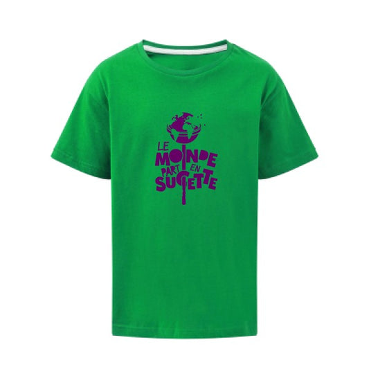 Le Monde part en Sucette Flex Violet SG - Kids T-shirt enfant Kelly Green Taille 140 (9-10/XL)