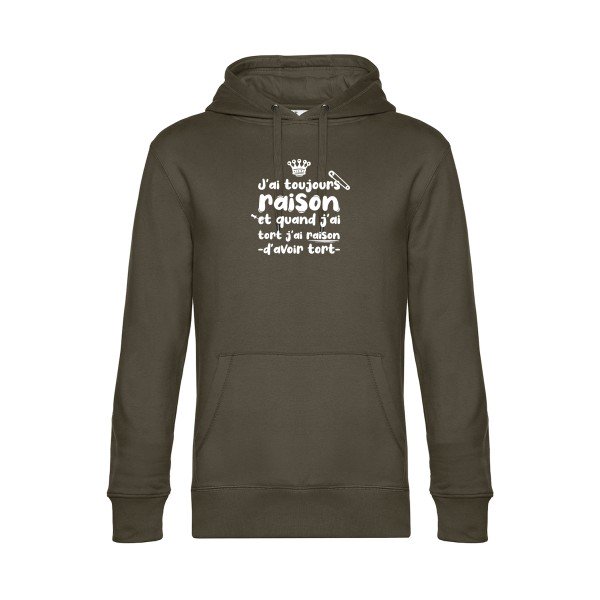J-ai-toujours-raison sweat shirt original Khaki flex Blanc impression Face