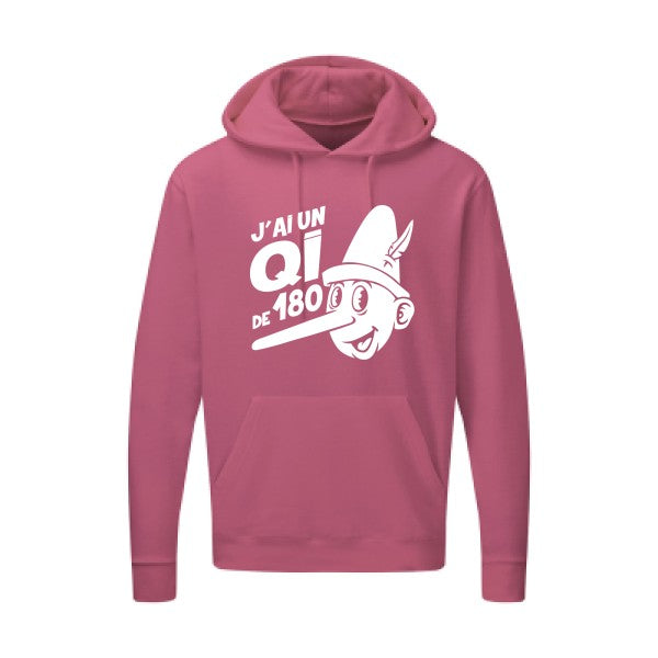 Quotient intellectuel |Sweat  capuche humoristique Blanc 