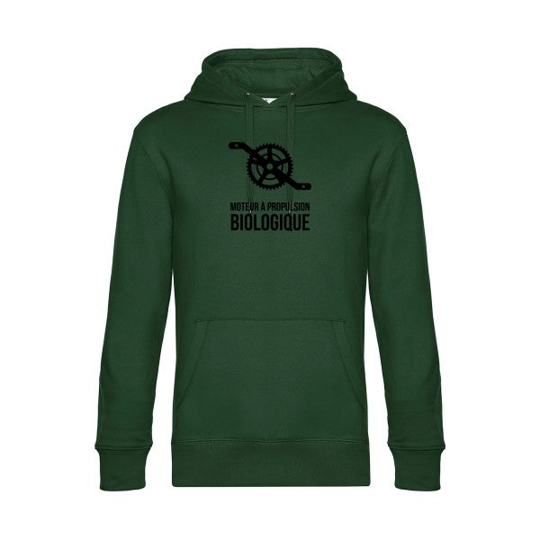 Cyclisme-&-ecologie sweat shirt original Bottle Green flex Noir impression Face