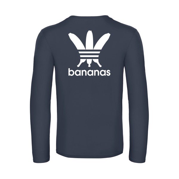 bananas - t shirt- manches- longues- original- humour- Navy impression Dos