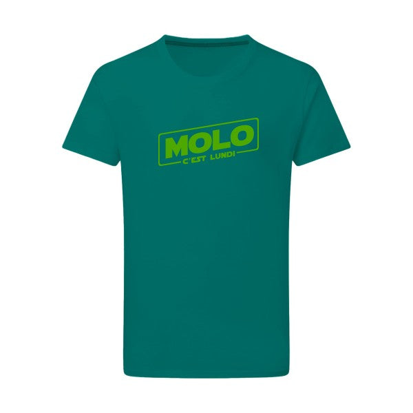 Molo c'est lundi vert pomme -Flex vert pomme sur T-shirt SG  Emerald Green  2XL