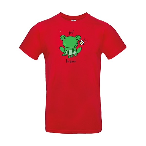 T-shirt humour original Be Green T Shirt couleur Red