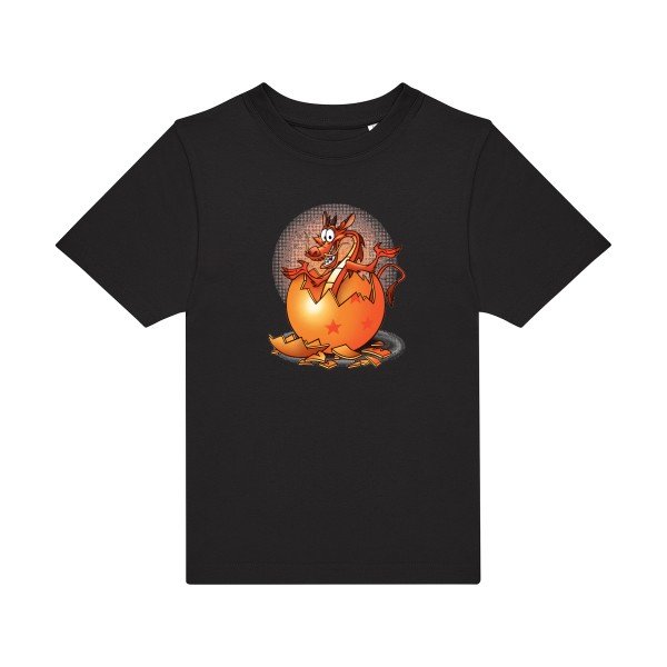 t-shirt humour enfant -Dragon-surprise- couleur  Black