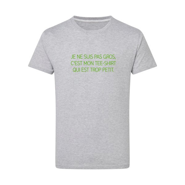 Je ne suis pas gros... vert pomme -Flex vert pomme sur T-shirt SG  Light Oxford  5XL