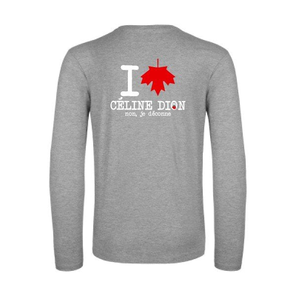 i-love-celine-t-shirt-manches-longues-original-humour -Sport Grey