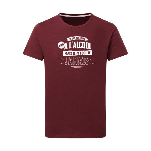 Non à l'alcool  - Flex Blanc Tshirt original Burgundy  2XL