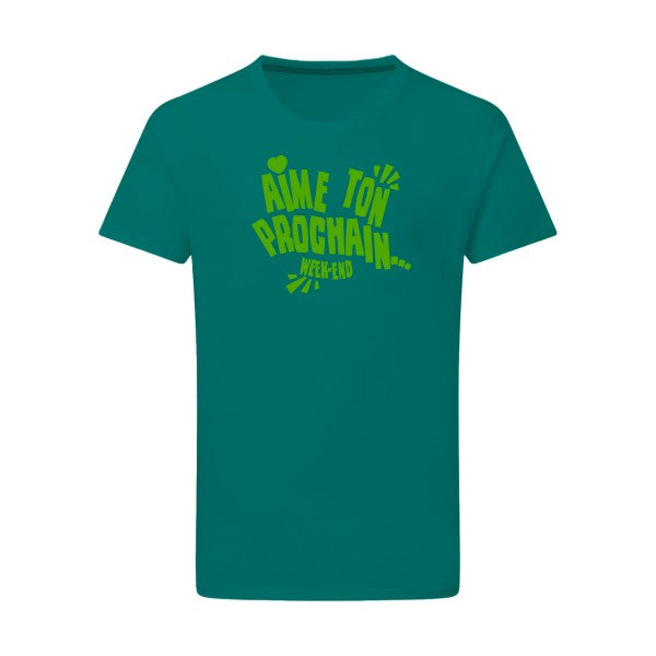 Aime ton prochain ! vert pomme -Flex vert pomme sur T-shirt SG  Emerald Green  2XL