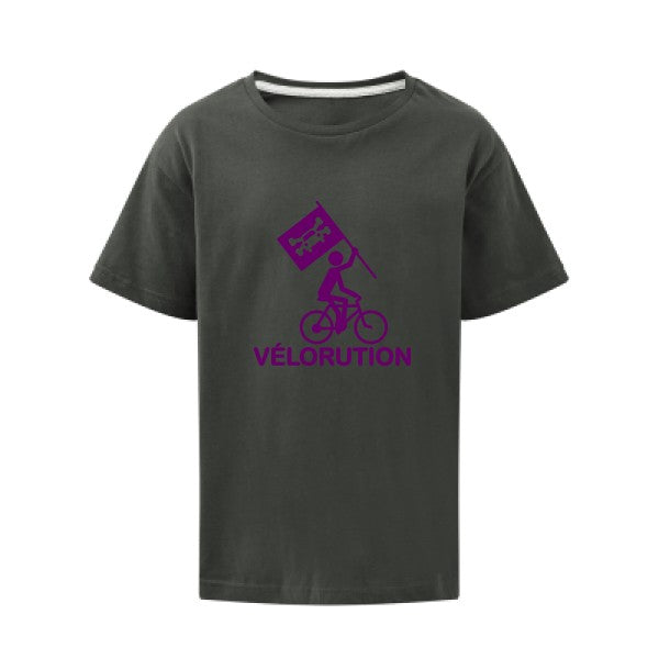 Vélorution Flex Violet SG - Kids T-shirt enfant Charcoal Taille 152 (11-12/2XL)