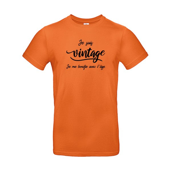 Je suis vintage  flex noir B&C - E190 T-shirt|Urban Orange||2XL