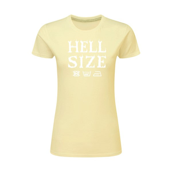 HELL SIZE ! Blanc |T shirt original femme|SG